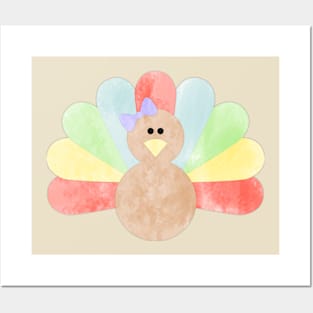 Thanksgiving Turkey with bow Posters and Art